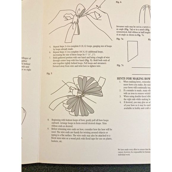 Create Your Own Christmas Bows Pattern Booklet DIY‎ Wrapping Decorative How To - Picture 5 of 7
